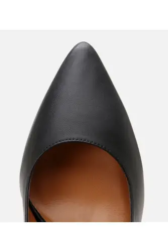 Genuine Leather Black Women's Stiletto - 6