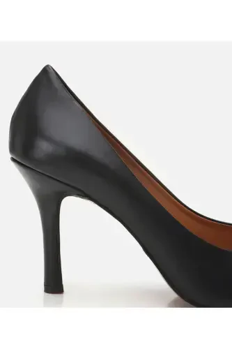 Genuine Leather Black Women's Stiletto - 3