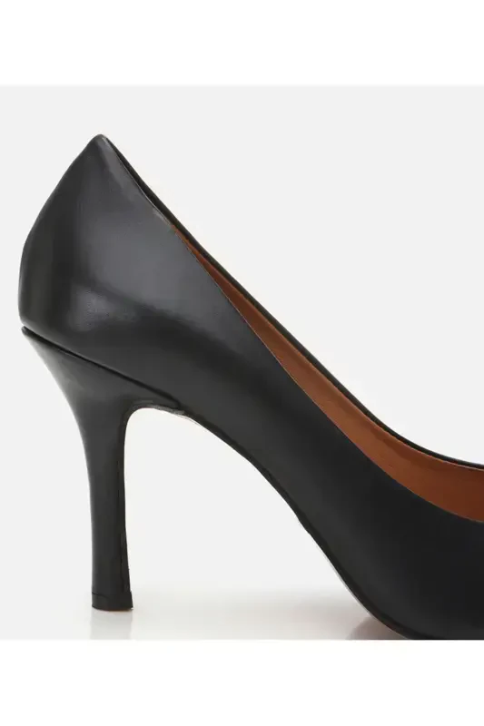 Genuine Leather Black Women's Stiletto - 3