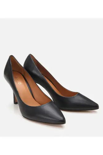 Genuine Leather Black Women's Stiletto - HOTIÇ (1)