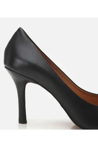 Genuine Leather Black Women's Stiletto - 3
