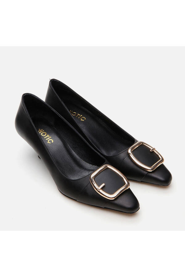 Genuine Leather Black Women's Stiletto - 2