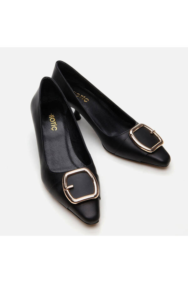 Genuine Leather Black Women's Stiletto - 4