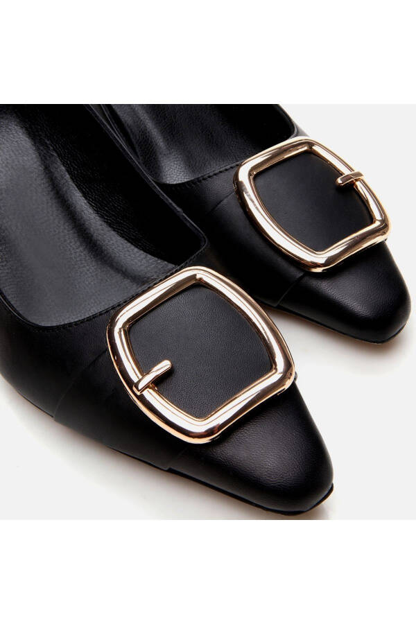 Genuine Leather Black Women's Stiletto - 5