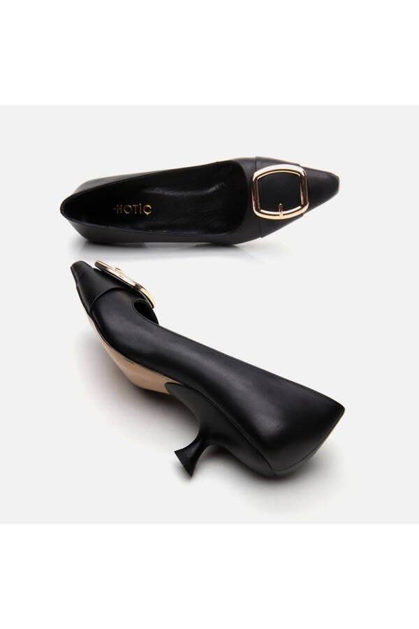 Genuine Leather Black Women's Stiletto - 7