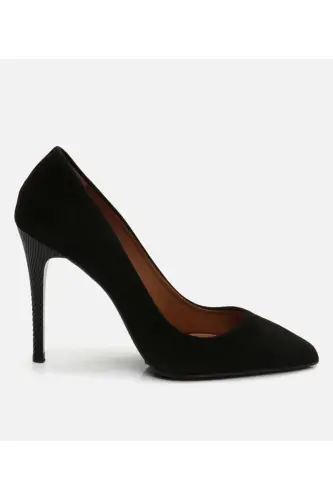 Genuine Leather Black Women's Stiletto - 1