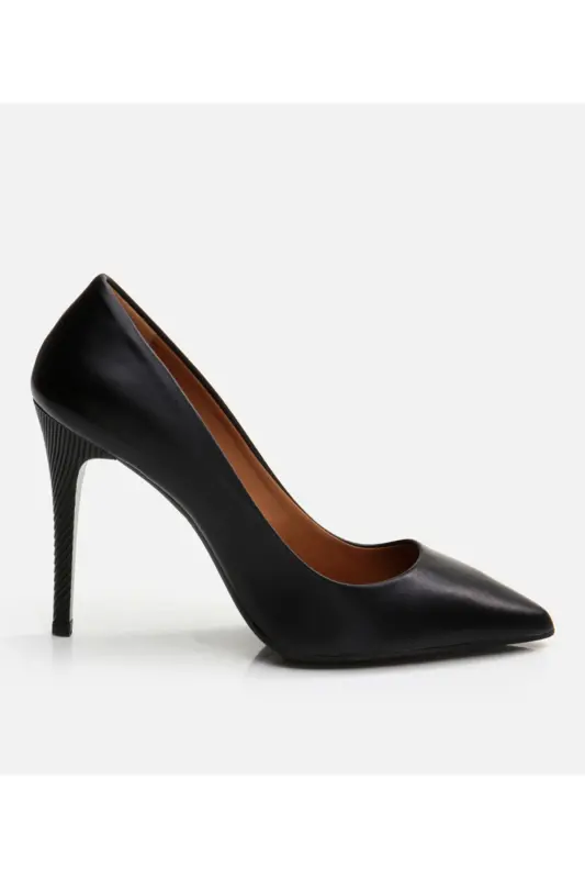 Genuine Leather Black Women's Stiletto - 1