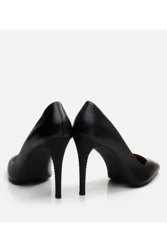 Genuine Leather Black Women's Stiletto - 5