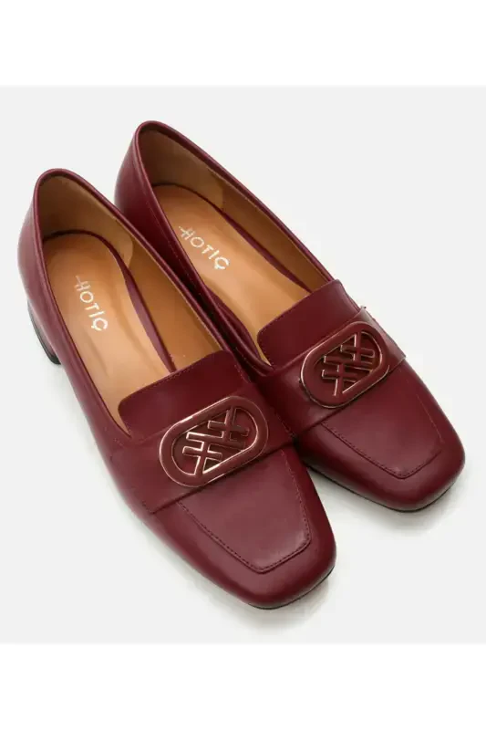 Genuine Leather Burgundy Women's Loafer - 11