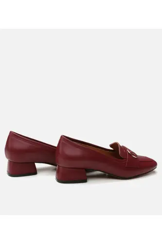Genuine Leather Burgundy Women's Loafer - 4