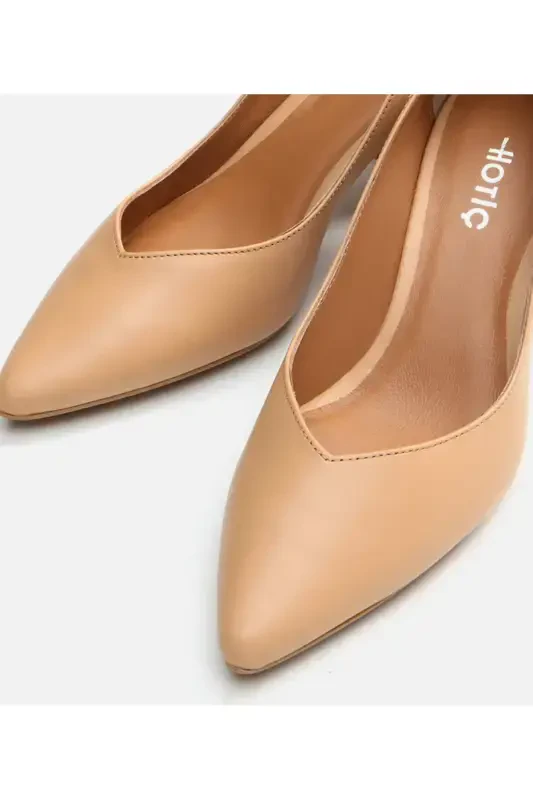 Genuine Leather Camel Women's Chunky Heel - 4