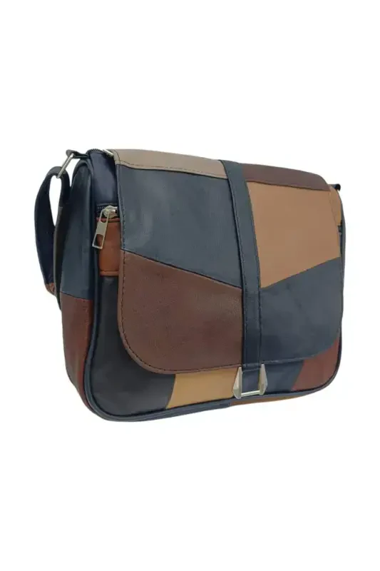 Genuine Leather Cover Women's Shoulder Bag-MULTICOLORED - 2