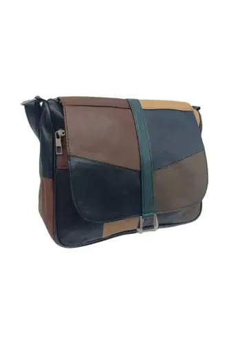 Genuine Leather Cover Women's Shoulder Bag-MULTICOLORED - 3