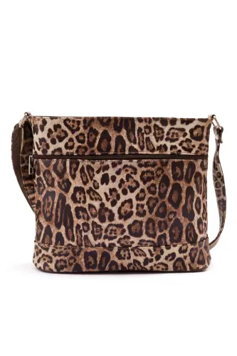 Genuine Leather Crossbody Leopard Messenger Bag-Leopard - 3