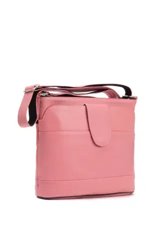 Genuine Leather Crossbody Pink Messenger Bag-Pink - 1