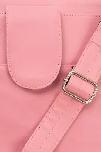 Genuine Leather Crossbody Pink Messenger Bag-Pink - 4