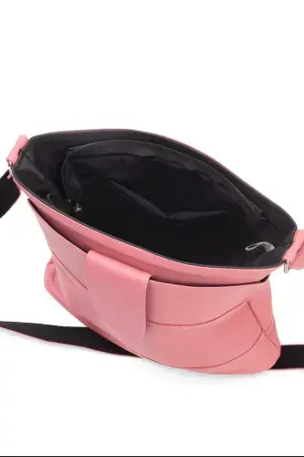 Genuine Leather Crossbody Pink Messenger Bag-Pink - 5