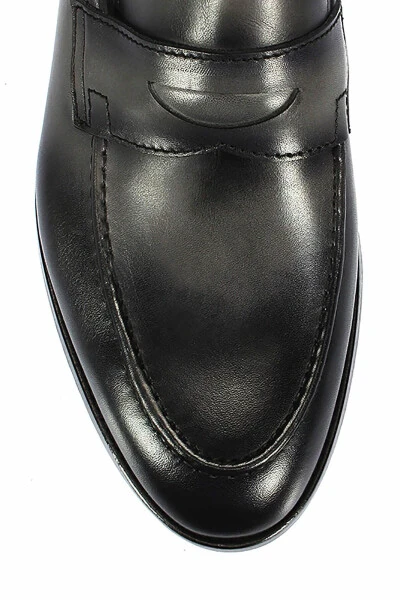 Genuine Leather Dark Gray Men's Loafer 120130005519 - 4