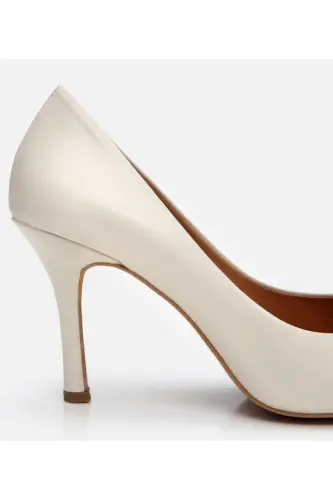 Genuine Leather Ecru Women's Stiletto - 3