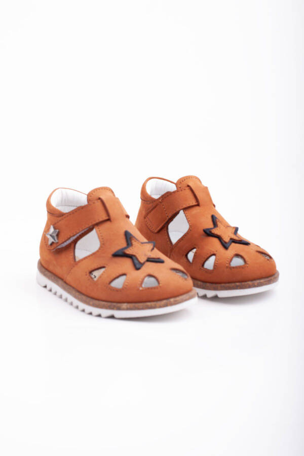 Genuine Leather First Step Shoes Boy Baby First Step Sandal with Orthopedic Sole Lightweight Sandal - 4