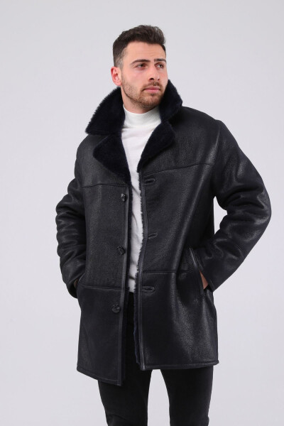 Genuine leather fur coat - 1