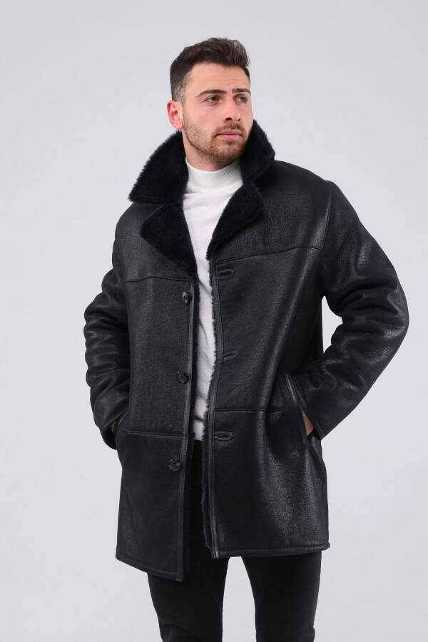 Genuine leather fur coat - 1