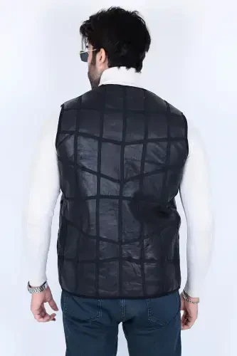 Genuine leather fur vest - 5