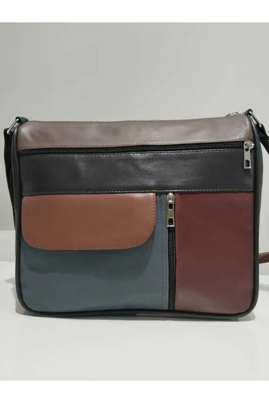 GENUINE LEATHER HANDBAG (27CM X 25CM) - Multicolored 32 - ATTER