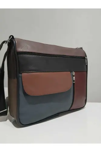 GENUINE LEATHER HANDBAG (27CM X 25CM) - Multicolored 32 - ATTER (1)