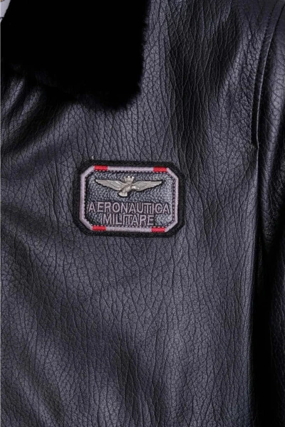 Genuine leather jacket with fur collar, Pilot Model. - 3