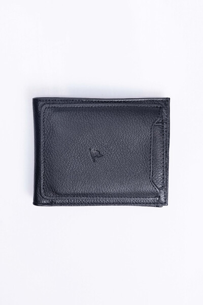 Genuine Leather Men's Black Wallet - 5