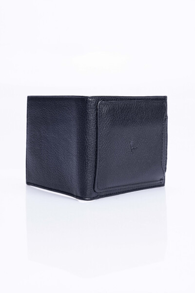 Genuine Leather Men's Black Wallet - 8