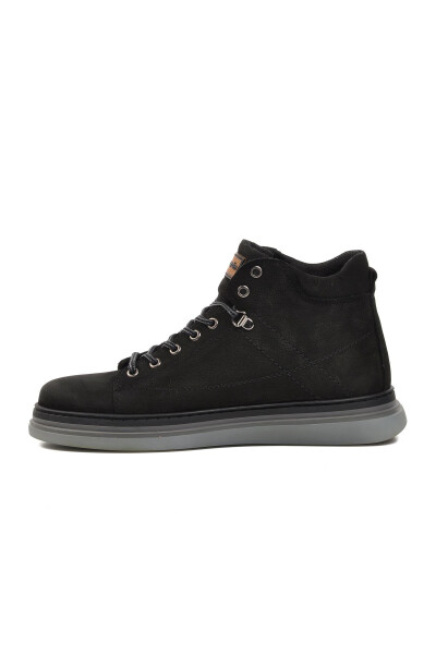 Genuine leather men's boot, code 1361654, 24K black nubuck. - PIERRE CARDIN (1)