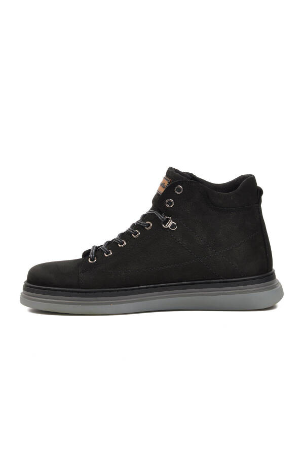 Genuine leather men's boot, code 1361654, 24K black nubuck. - 2