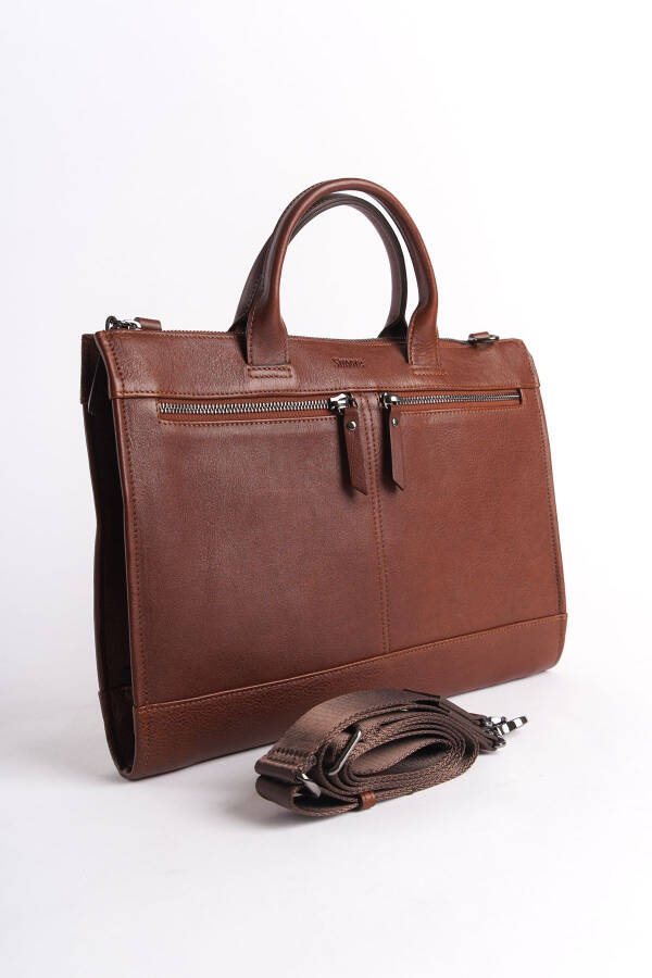 Genuine Leather Men's Briefcase - 2