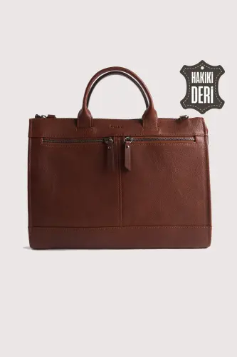Genuine Leather Men's Briefcase 