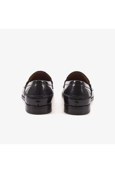 Genuine Leather Men's Classic Patent Leather Shoes 3180-Black - 4