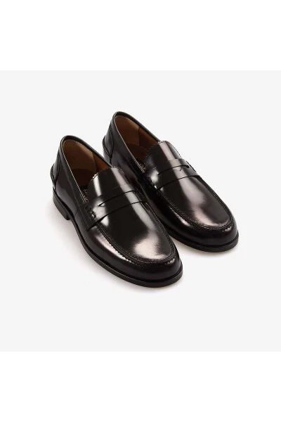 Genuine Leather Men's Classic Patent Leather Shoes 3180-Burgundy - 3