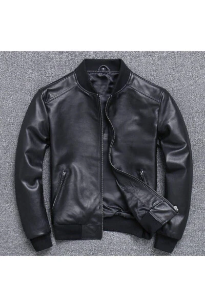 Genuine Leather Men's Jacket - 4