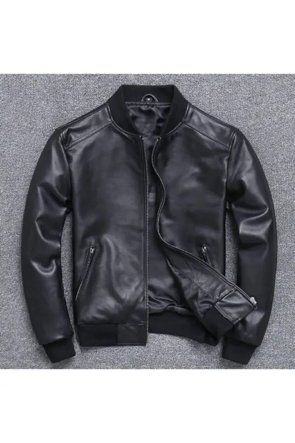 Genuine Leather Men's Jacket - 4