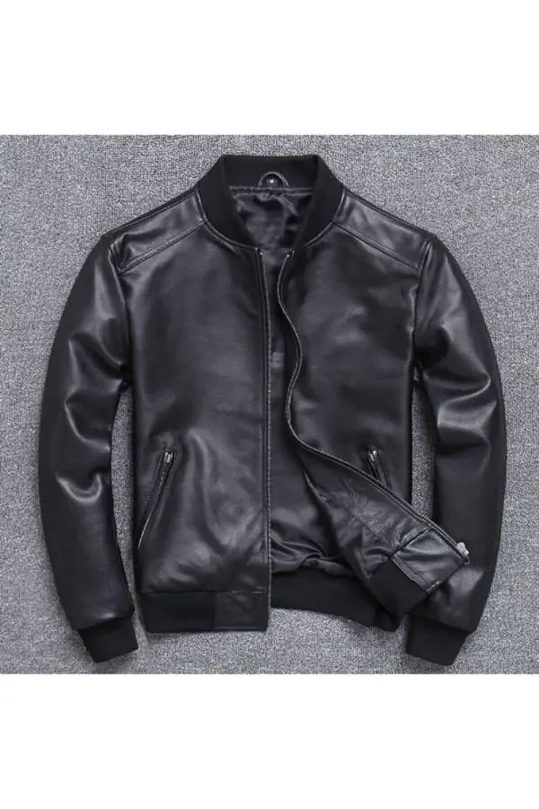 Genuine Leather Men's Jacket - 1