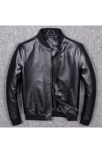 Genuine Leather Men's Jacket - 1