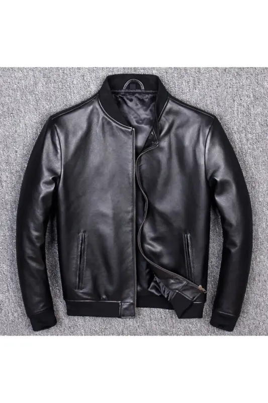 Genuine Leather Men's Jacket - 1