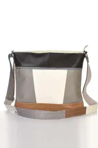 Genuine Leather Multicolor Crossbody Messenger Bag-Multicolor Ala - 4