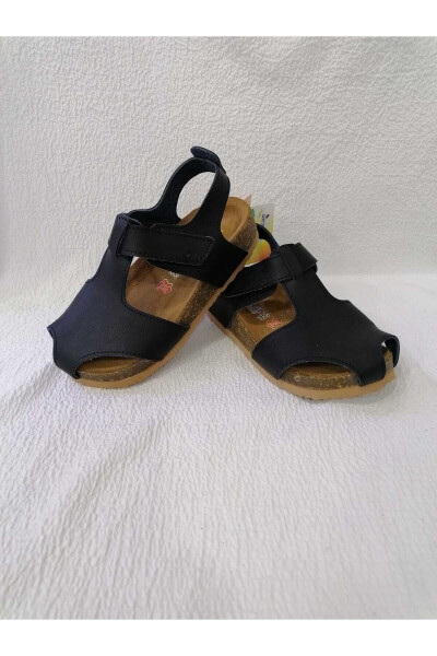 Genuine Leather Orthopaedic Cork Sole Closed Toe Sandal - 5