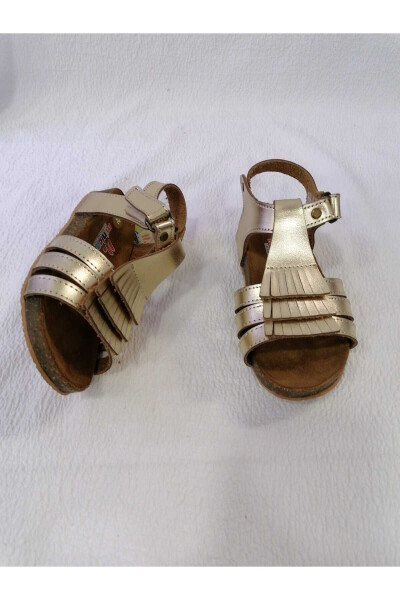 Genuine Leather Orthopaedic Cork Sole Girl's Sandal - 3