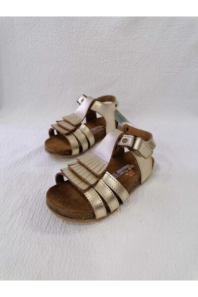 Genuine Leather Orthopaedic Cork Sole Girl's Sandal - 5