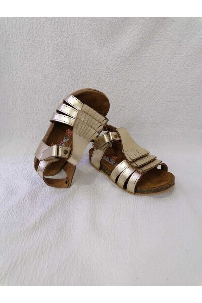 Genuine Leather Orthopaedic Cork Sole Girl's Sandal - 6