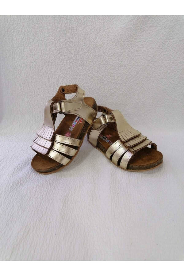 Genuine Leather Orthopaedic Cork Sole Girl's Sandal - 7