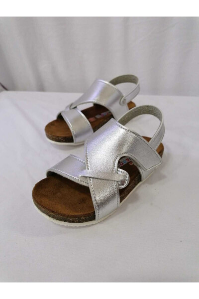 Genuine Leather Orthopedic Cork Sole Children's Sandal - ÖZGÜR KIDS